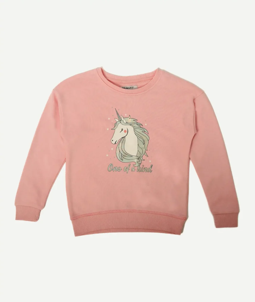 Sweatshirt PRIMARK Rose Licorne