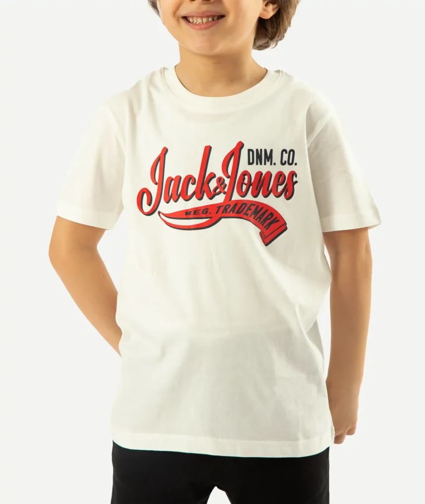 T-Shirts Imprimé JACK&JONES enfant Blanc