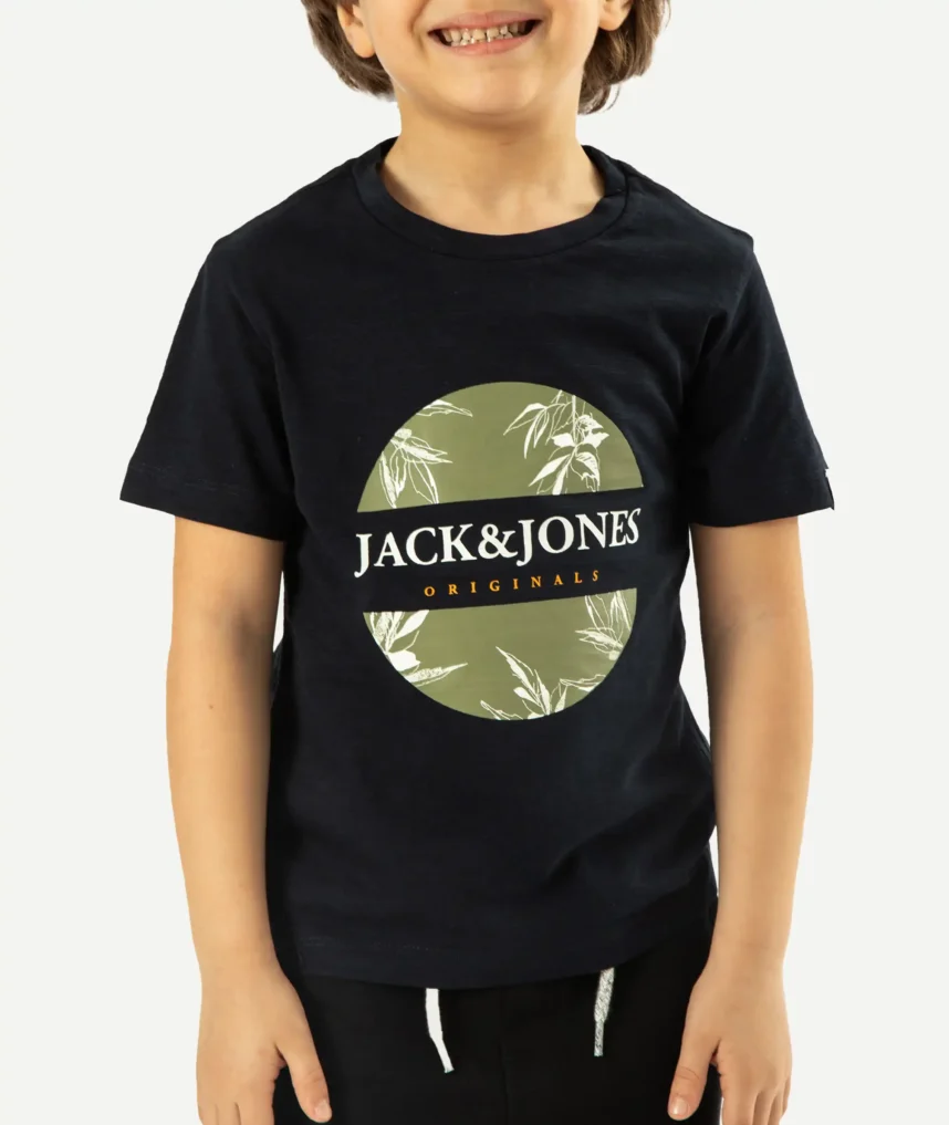 T-Shirts Imprimé JACK&JONES enfant Bleu Nuit